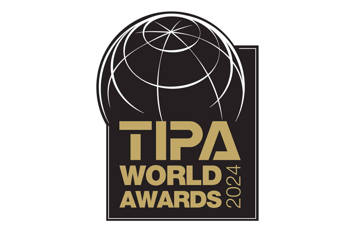 Logo för TIPA World Awards 2024 med stiliserad världskarta