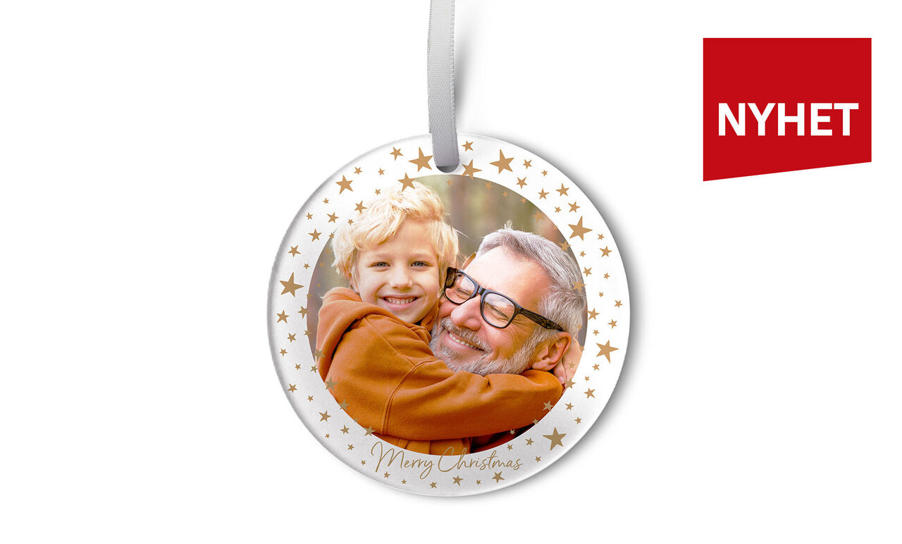 Personlig julklappshängare med kärleksfullt motiv.